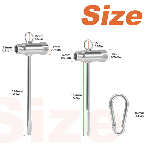 YUEARN chainsaw wrench shows 13x19mm T-Wrench for quick chain adjustments