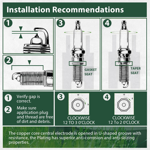 Compatibility chart highlights Briggs & Stratton and Kohler models for YUEARN RC12YC
