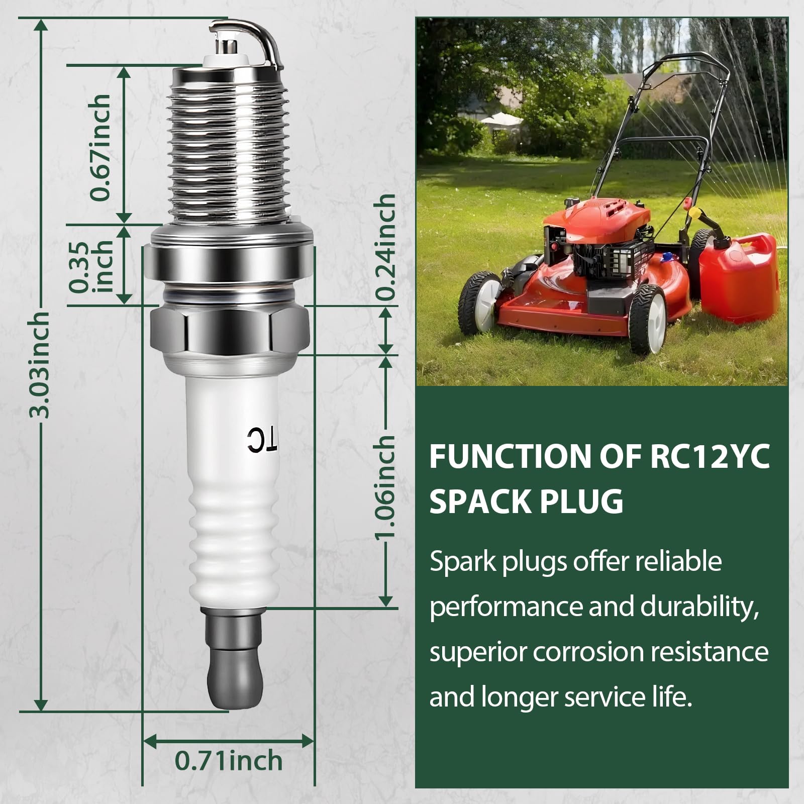 Two-pack YUEARN RC12YC plugs provide convenient DIY maintenance option