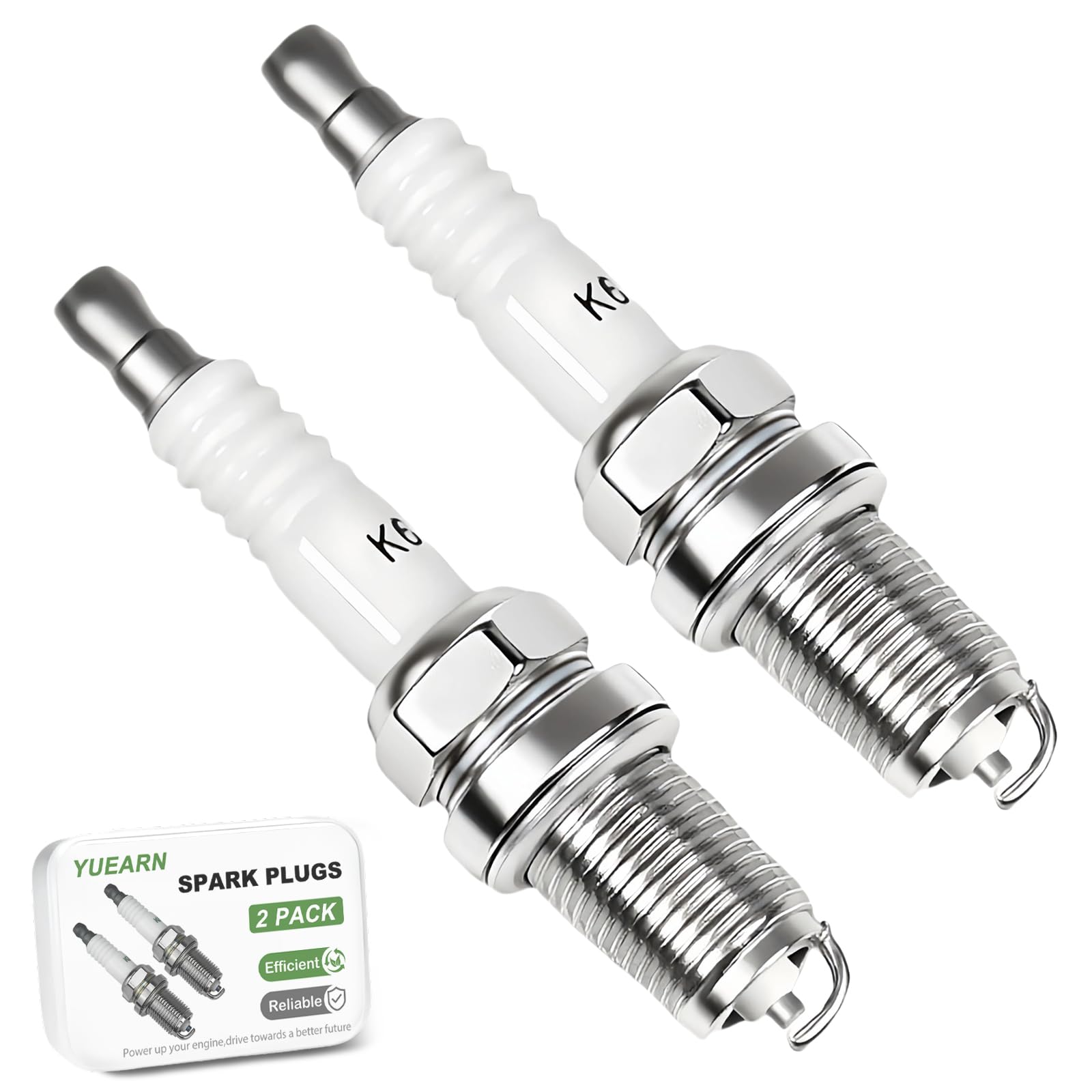 YUEARN RC12YC spark plug packaging for quick lawn mower replacement