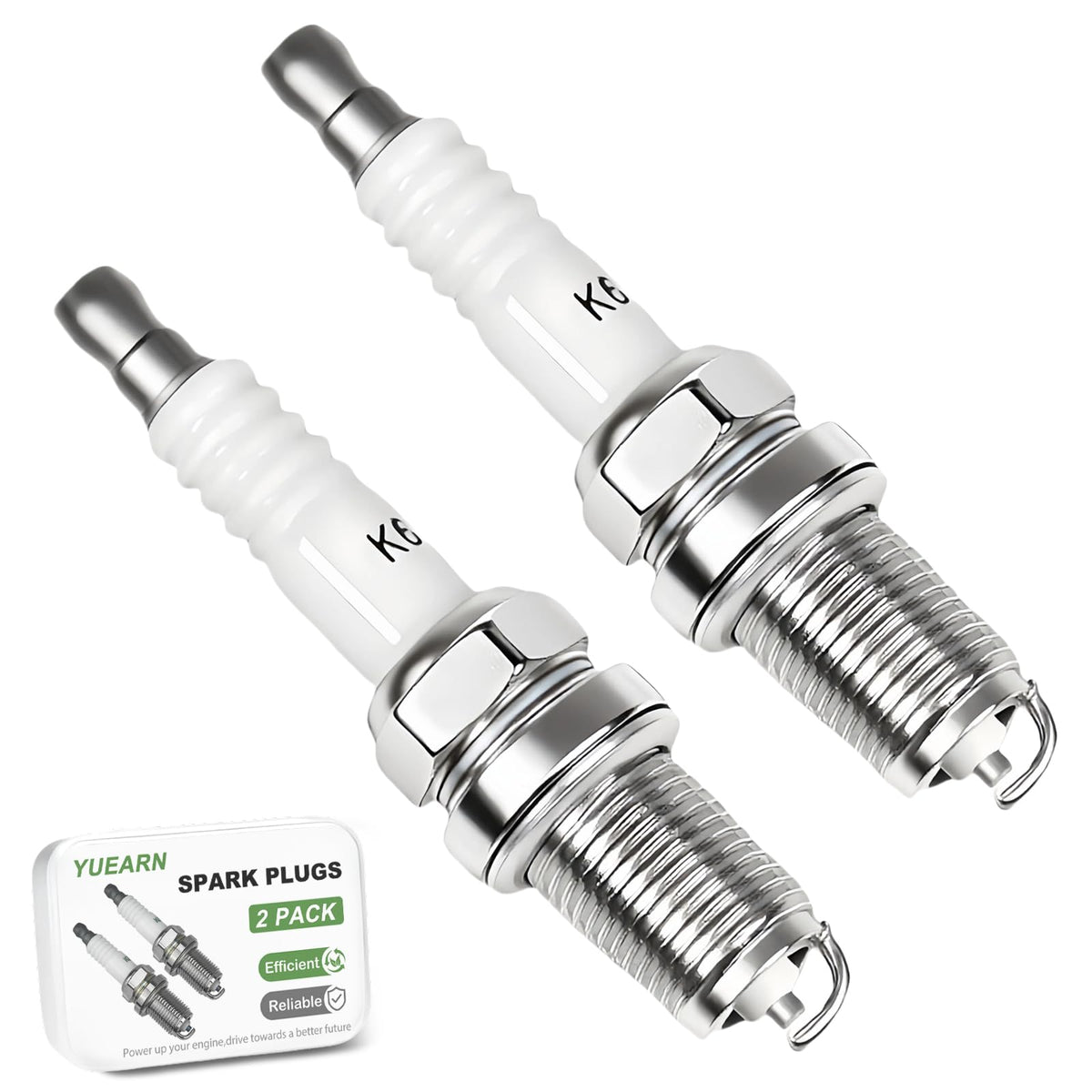 YUEARN RC12YC spark plug packaging for quick lawn mower replacement