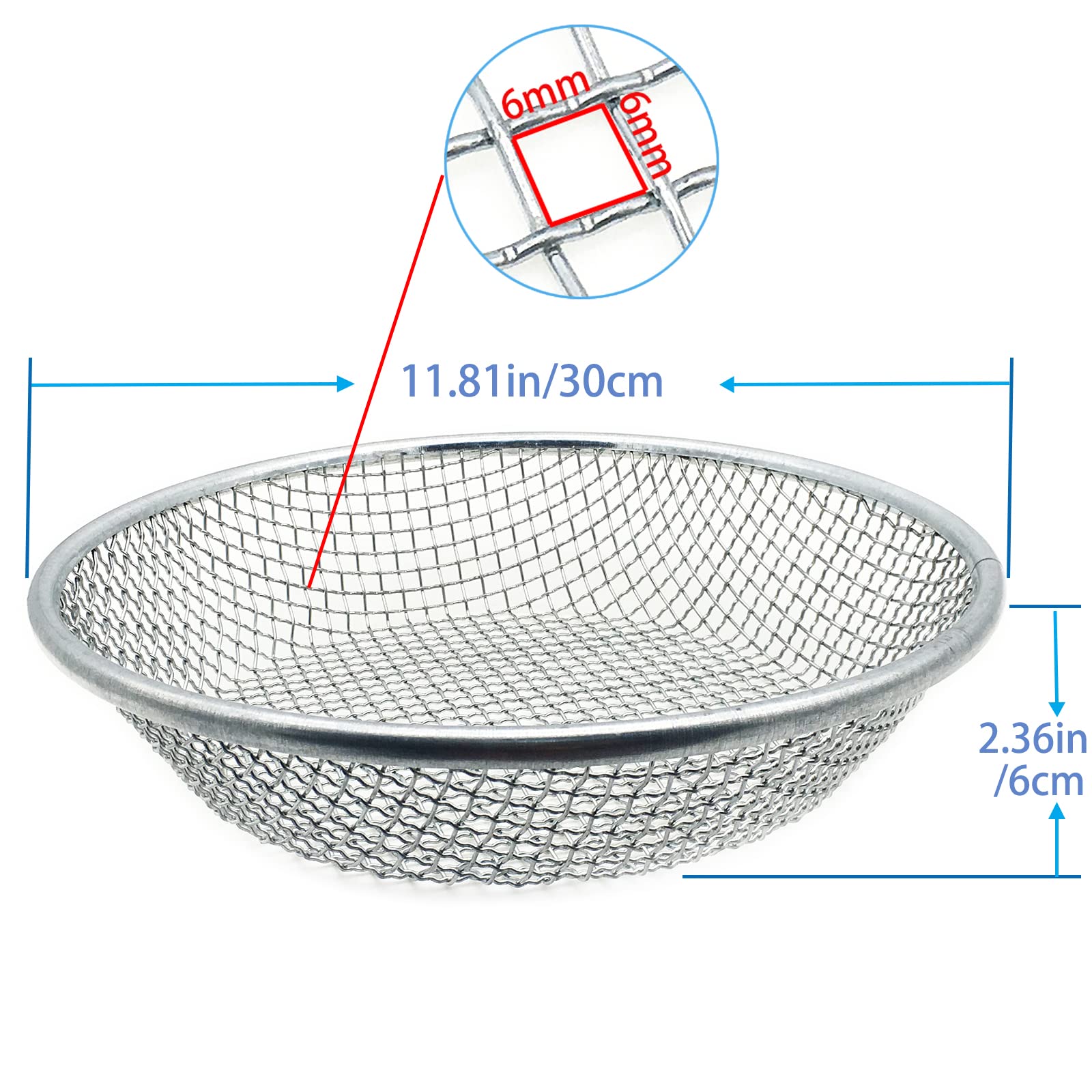 YUEBM sifter with 6mm sieve mesh filters rocks and debris.