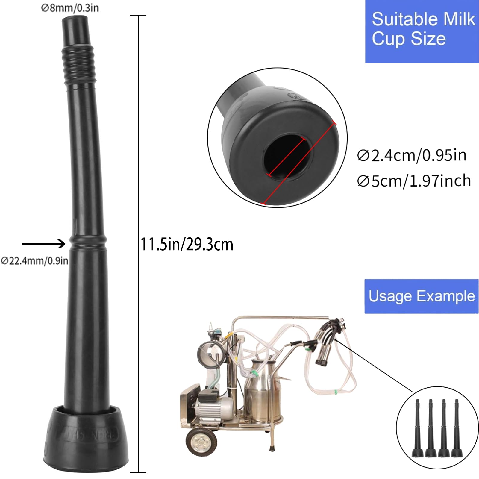 Yuecoom soft teat cup liner for gentle cow teat contact