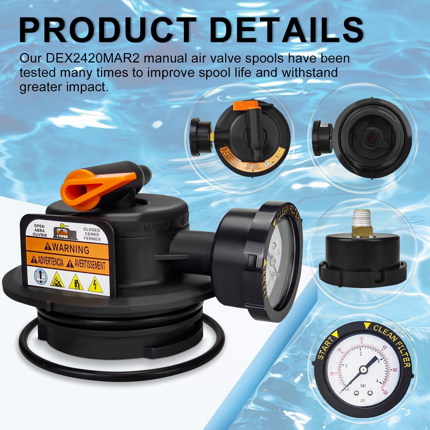 Teflon tape and O‑ring included for a secure, leak-free seal with Yueidung kit.
