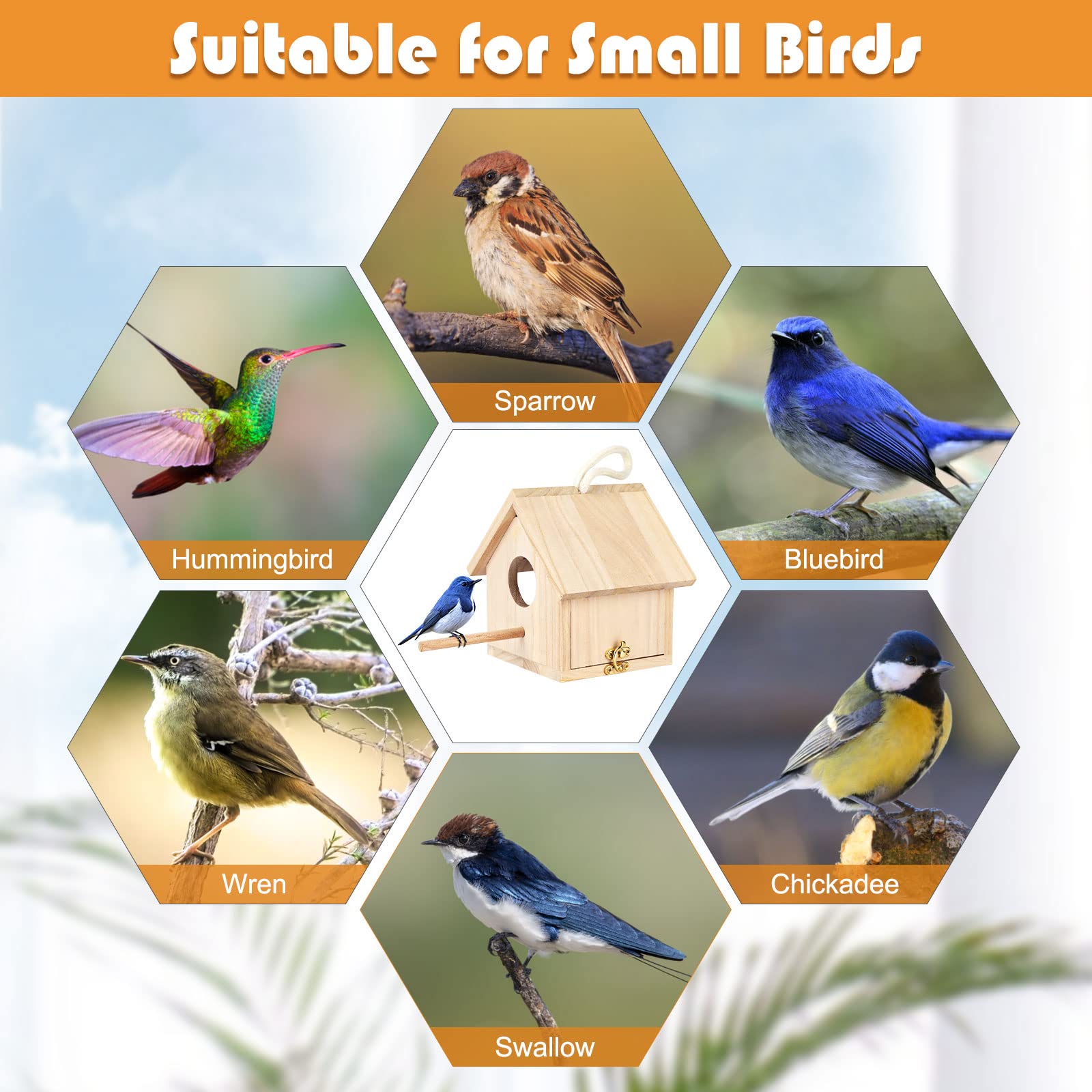 YUEPET diy-paintable bird nest invites garden customization.
