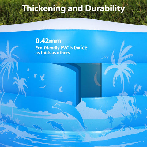 YUEPOOL flat-bottom interior provides comfortable standing surface for barefoot use.