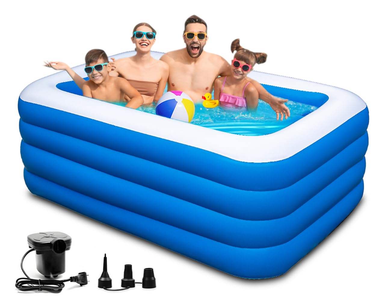 YUEPOOL inflatable pool 79x58x29 inches offering ample space for family fun.