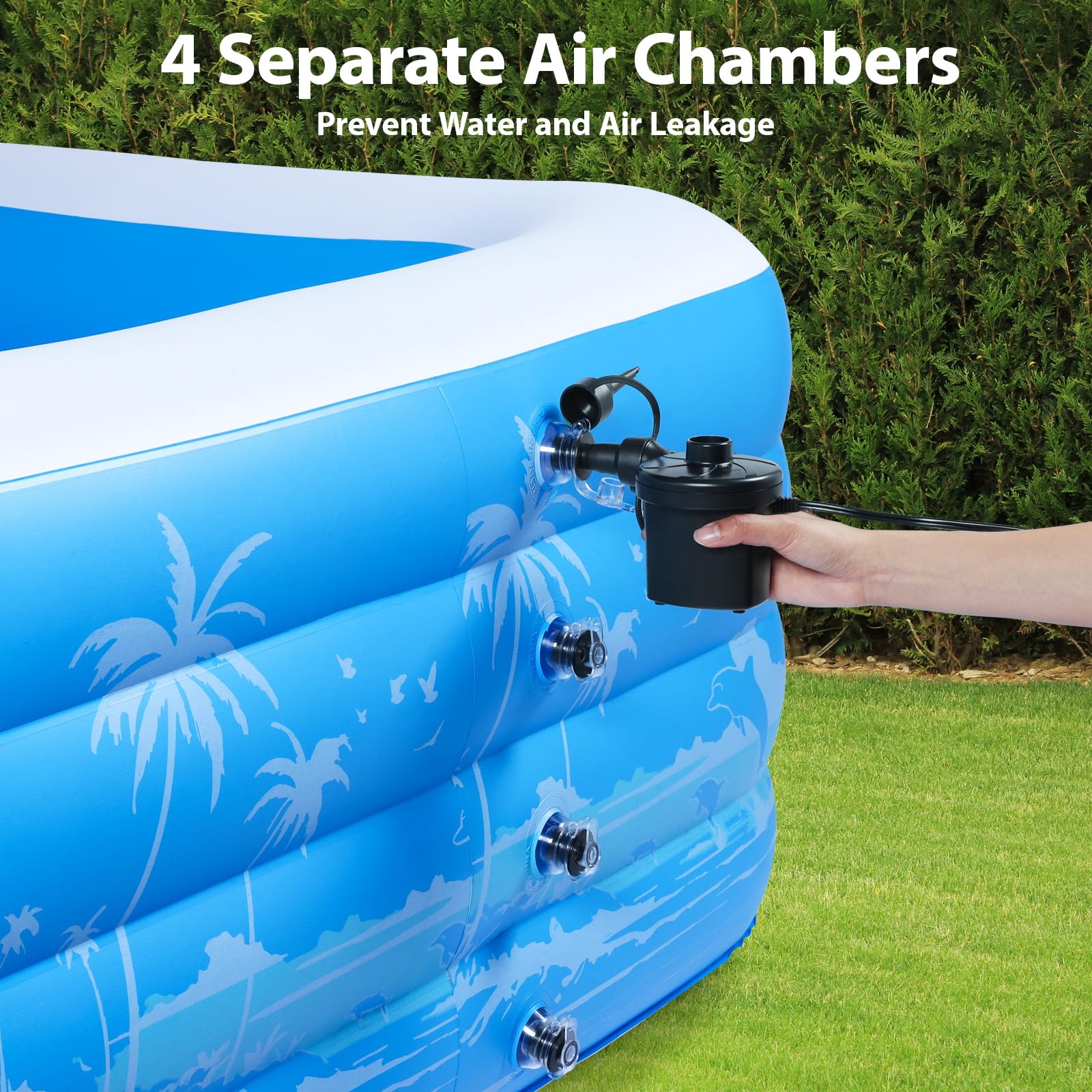 YUEPOOL inflatable pool ready for outdoor gardens and backyards.