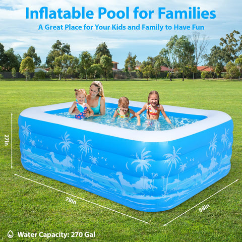 YUEPOOL safe non-toxic PVC ensures safer water fun for the family.
