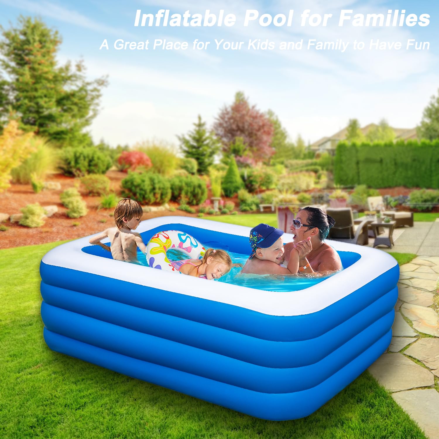 YUEPOOL safe PVC material ensures a safer, thicker pool for family use.