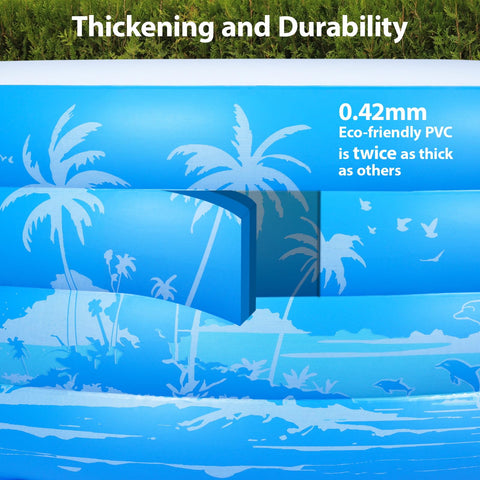 YUEPOOL smooth bottom and rails ensure comfortable standing and seating