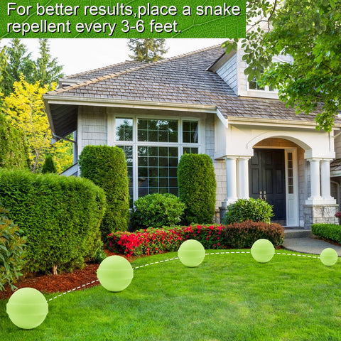 YUEQINGLONG Snake Be Gone in a garden scene protecting lawn.