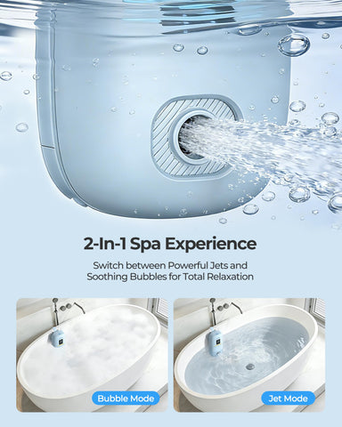 YUERO Bath Jets cordless IP67 design allows safe, wireless operation.