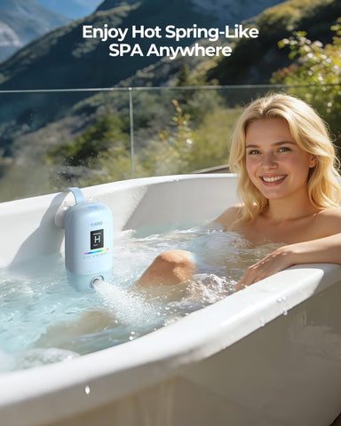 YUERO Bath Jets soft bubbles mode providing a gentle, soothing soak.