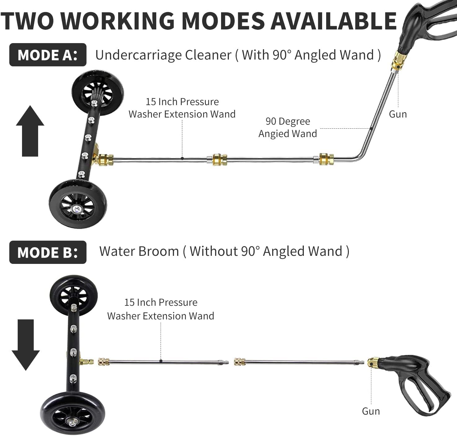 YUET extension wand with 1-4 inch plug for versatile setup.