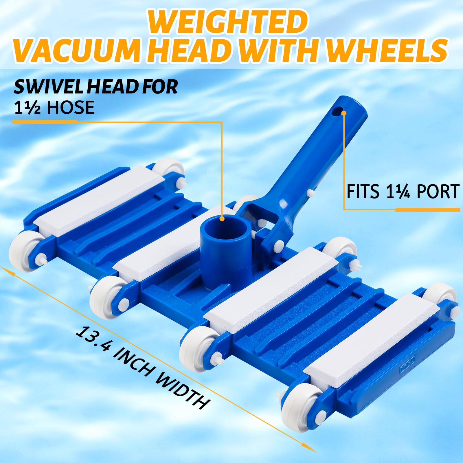 Yufafa pool vacuum head swivel design enables flexible steering