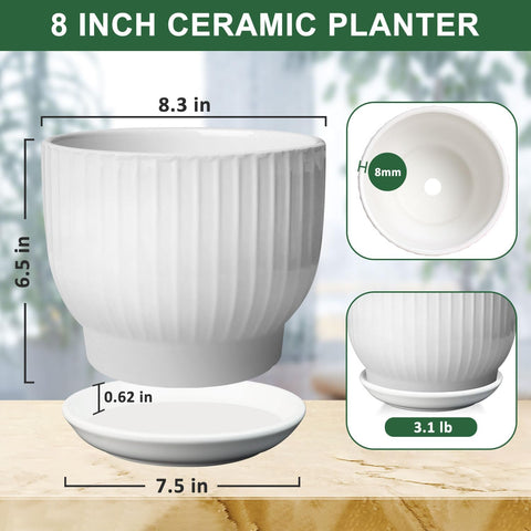 YUFDA plant pot shows drainage holes for healthier plant care.