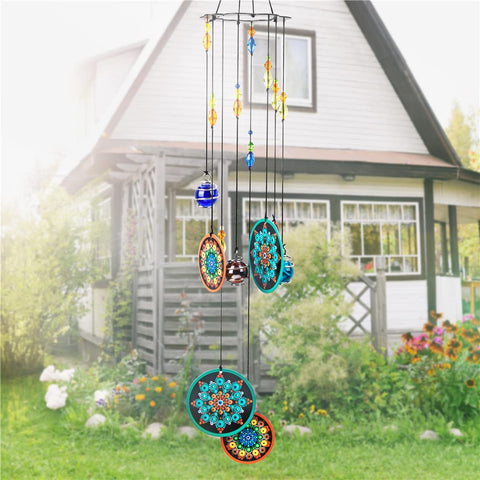 YU FENG wind chimes glass beads shimmer for yard decor delight