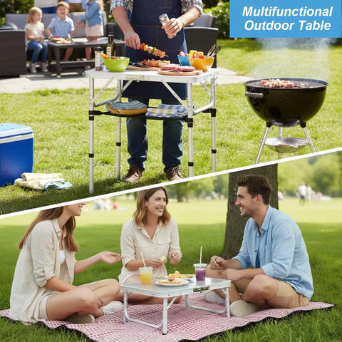 YUFIFAIRY table shown in outdoor camping setup for portable cooking