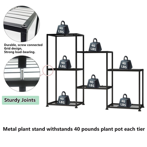 YUJCHMTZN easy-assembly plant shelf with all hardware included revealed.