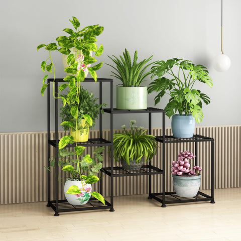 YUJCHMTZN stable ladder plant holder in a sunlit corner display.
