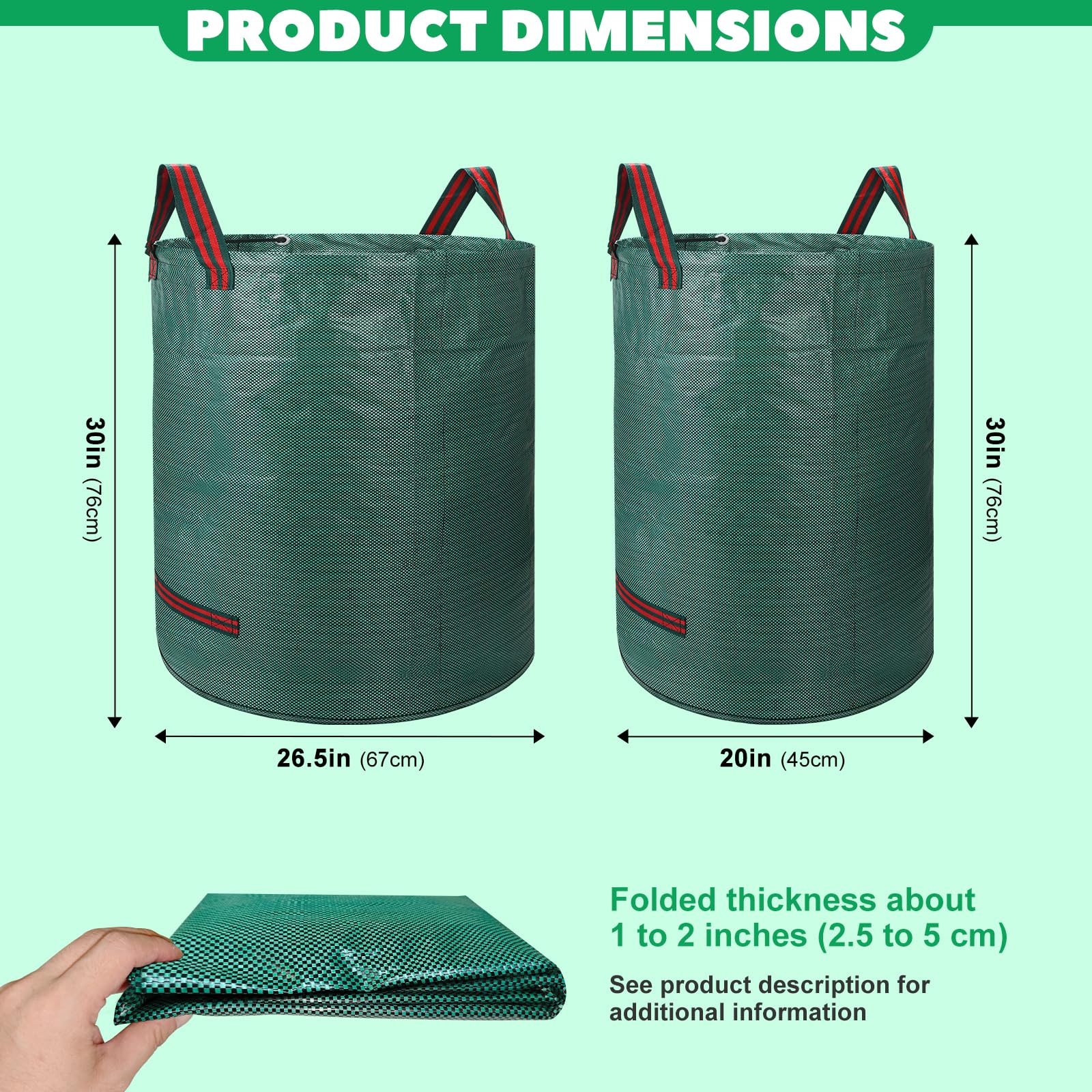 Yujelinn handles improve grip while raking and lifting debris.