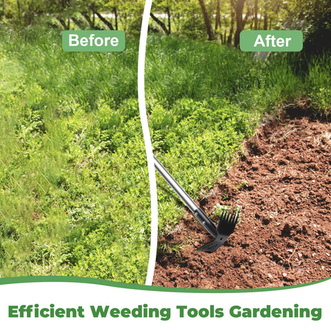 YUJOIBAN 2-in-1 tool handles weeding and soil work