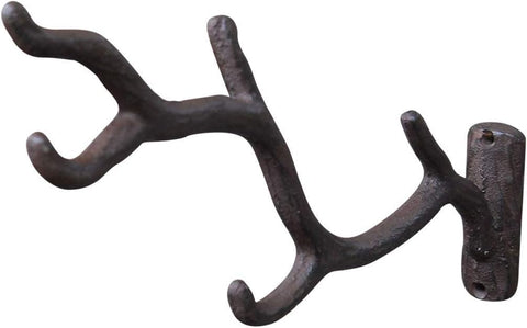 YukaBa cast iron tree branch wall hook for sturdy coat hanging and space saving.
