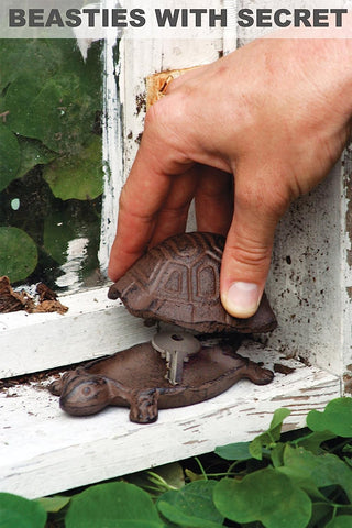 YukaBa hedgehog key hider lid side shows no hinge design and easy access