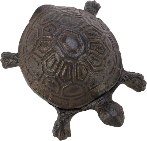 YukaBa turtle key hider outer view with rustic porch décor and hidden spare key