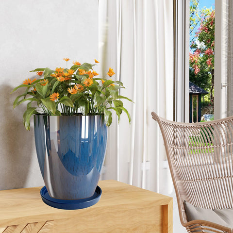 Yukfona indoor-outdoor saucer suitable for patio and shelves