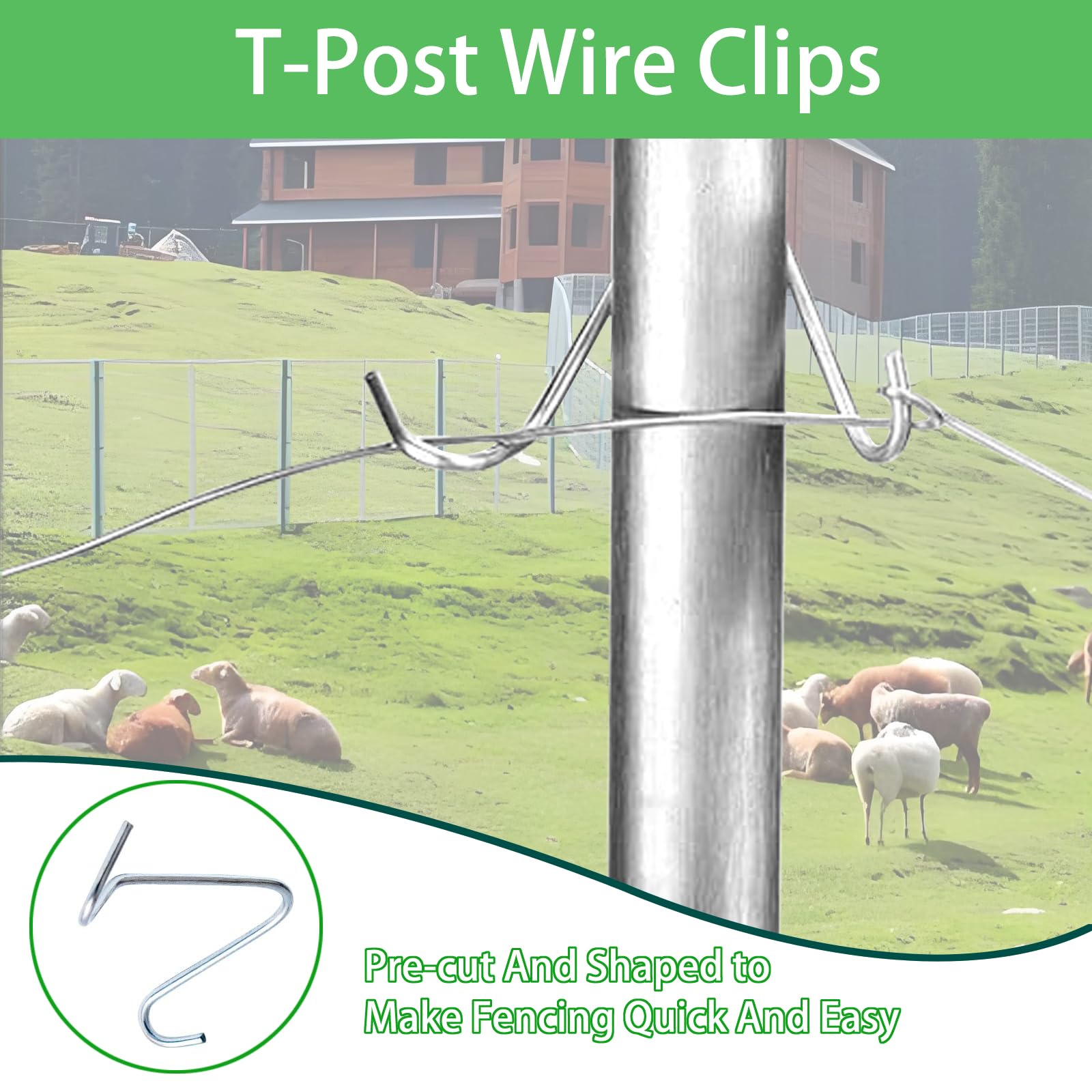 Durable Yukibefo fence fasteners ideal for farms, gardens, and ranch fencing.