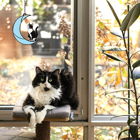 YULAIKUAI cat memorial gift suncatcher ideal for remembrance decor