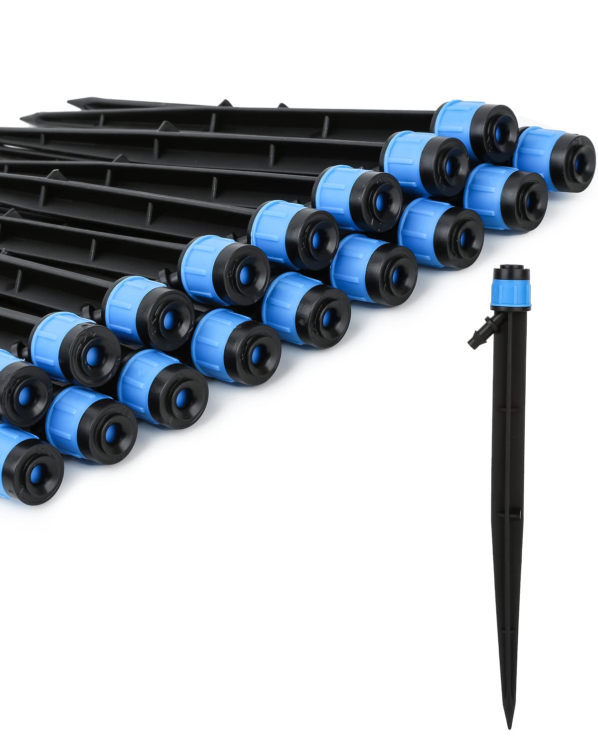 Yulaiyoen drip emitter with full-circle spray for even watering.