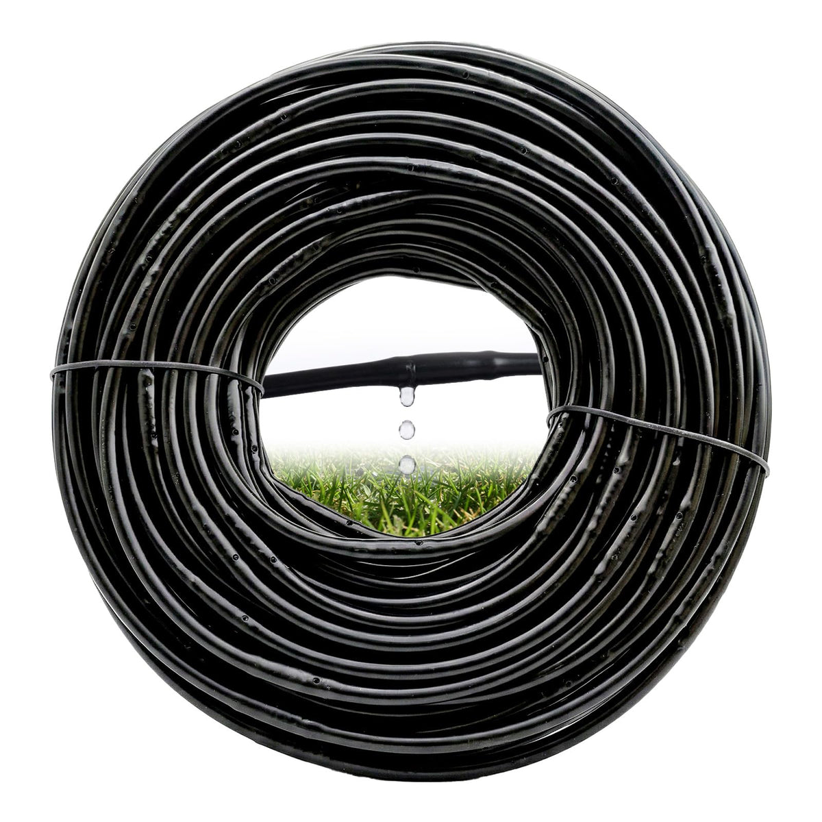 Yulaiyoen drip tubing 100ft with 6 inch emitters for efficient garden watering