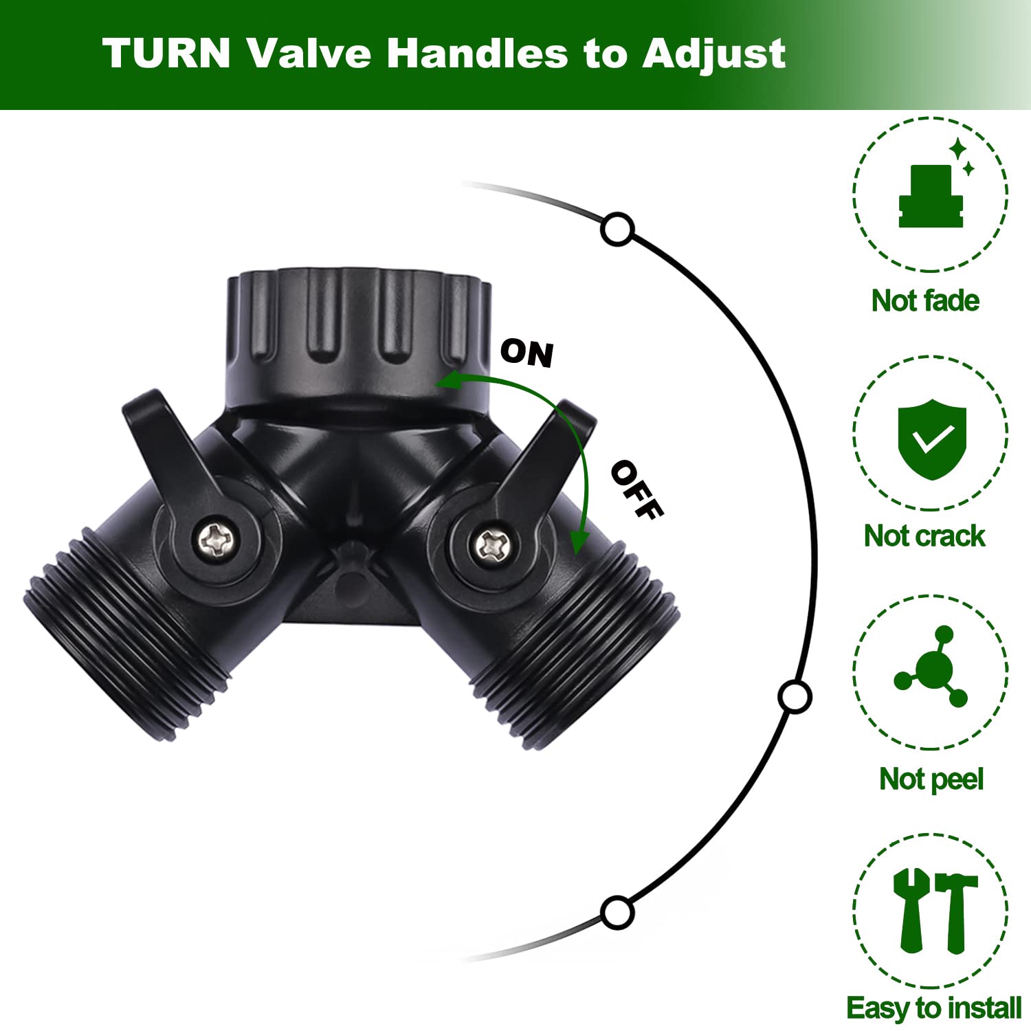Yulaiyoen flow-control valves closeup highlights adjustable drip or full flow.