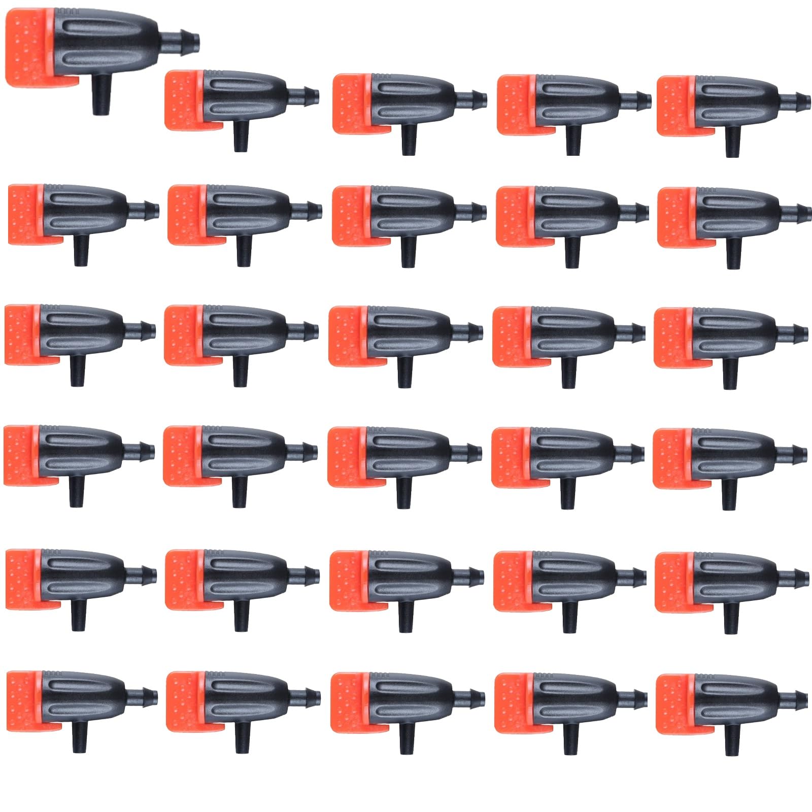 Yulaiyoen garden dripper emitters on a hose for precise watering.