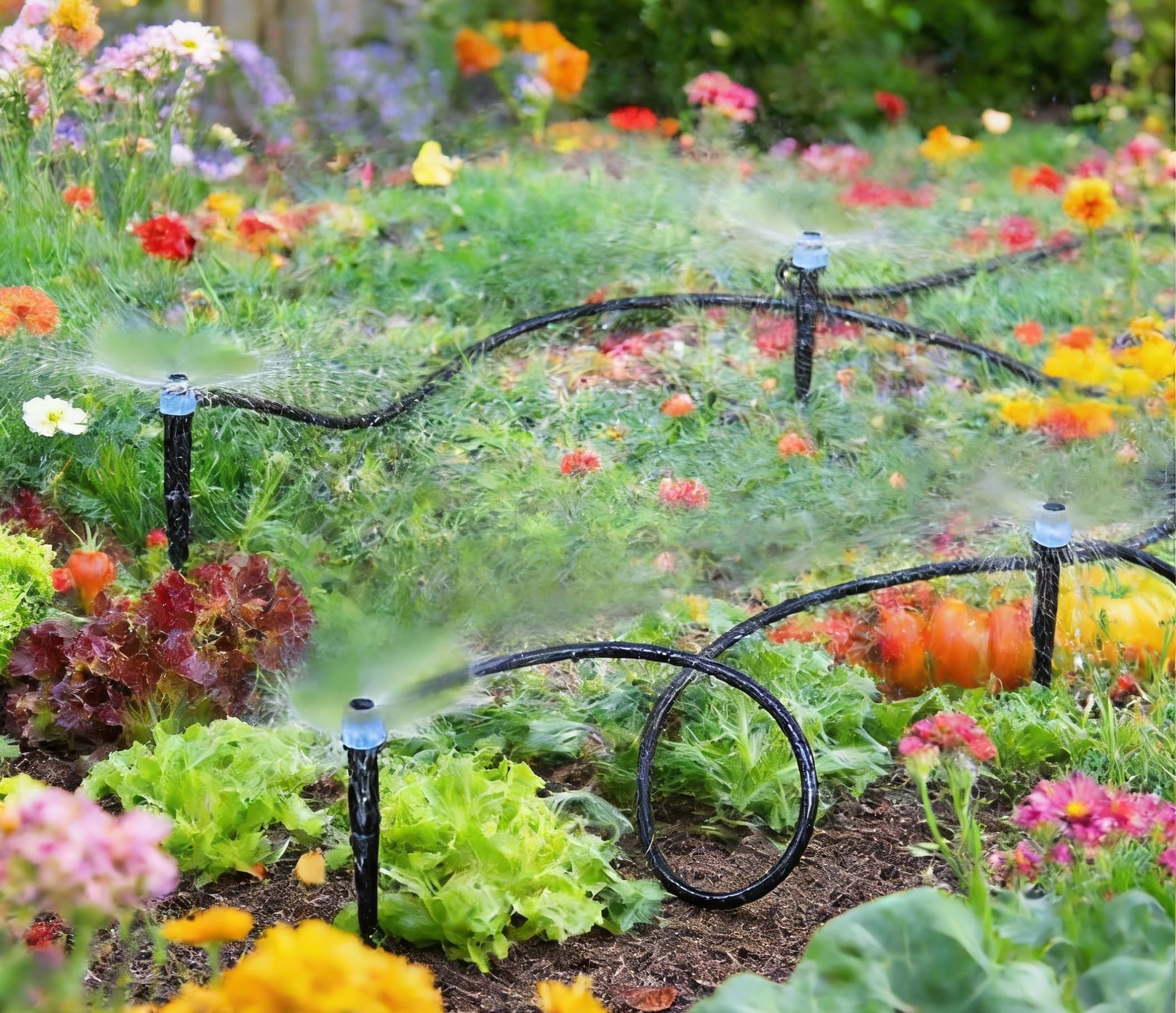 Yulaiyoen versatile garden irrigation set for greenhouse and beds.