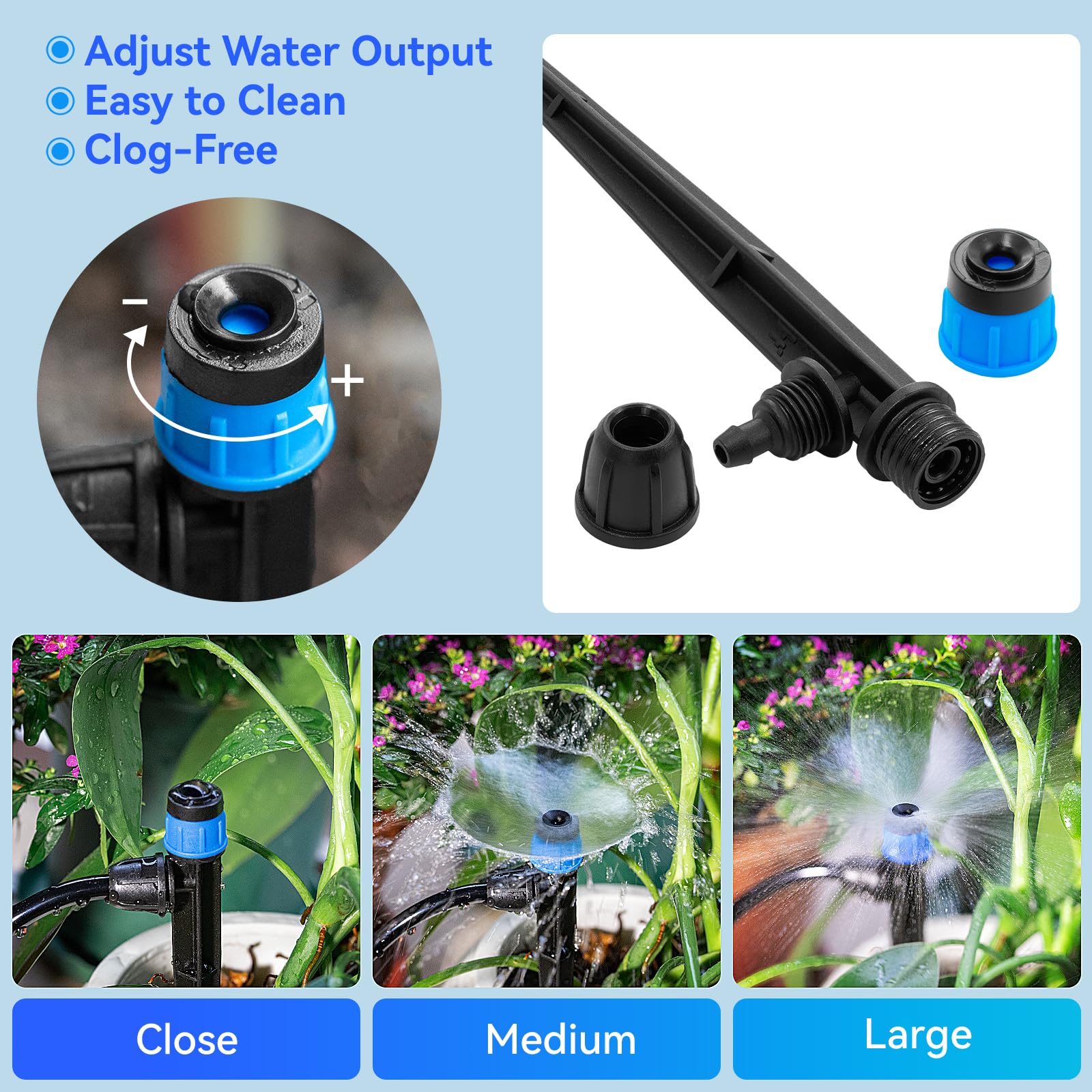 Lock barbed connection secures tubing for reliable daily irrigation