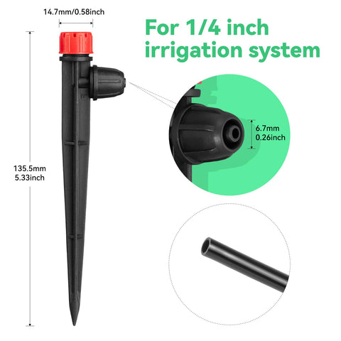Yulaiyoen lock-barbed nut ensures a leak-free drip line connection.