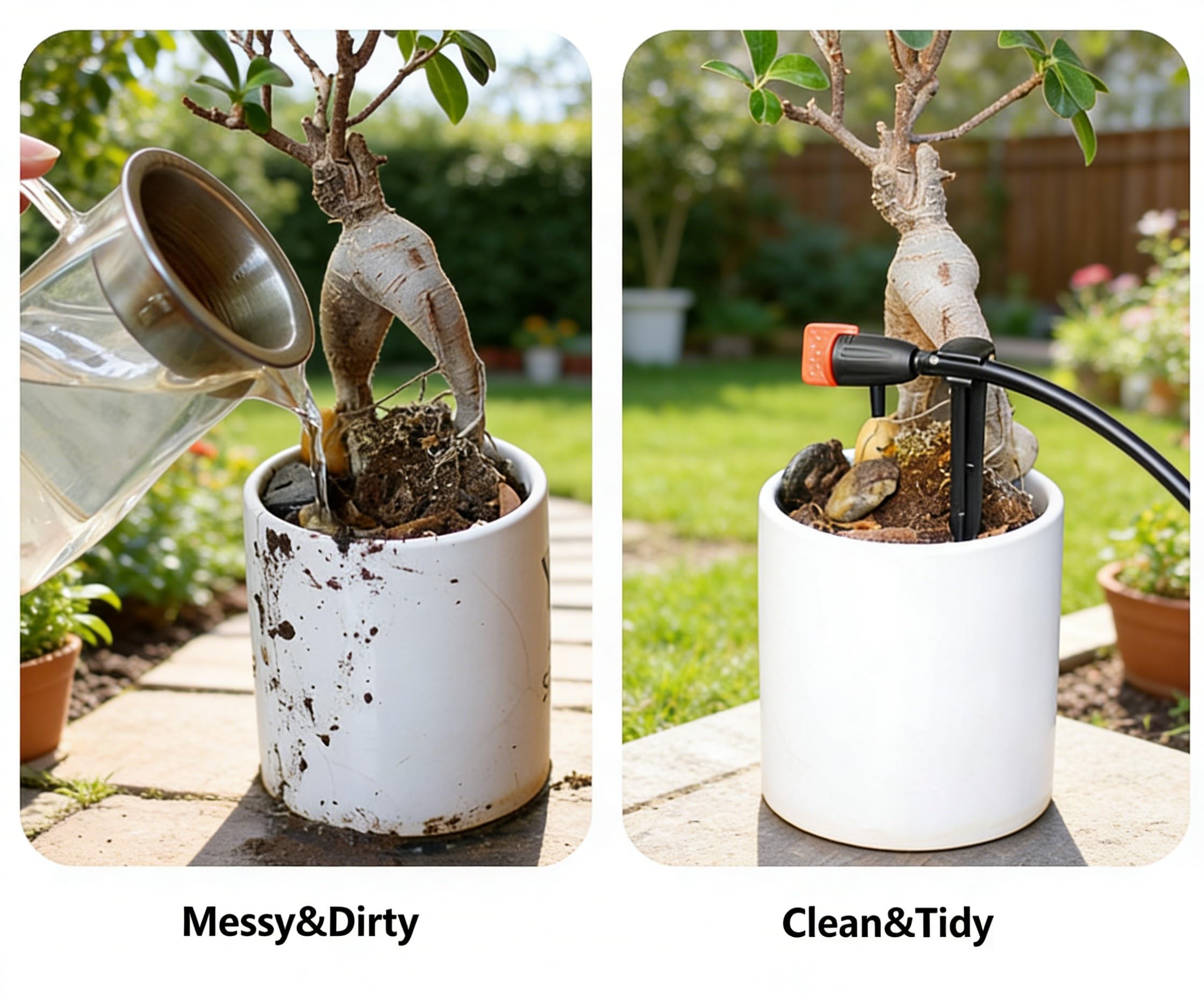 Yulaiyoen irrigation drippers for lawn, beds, and containers.