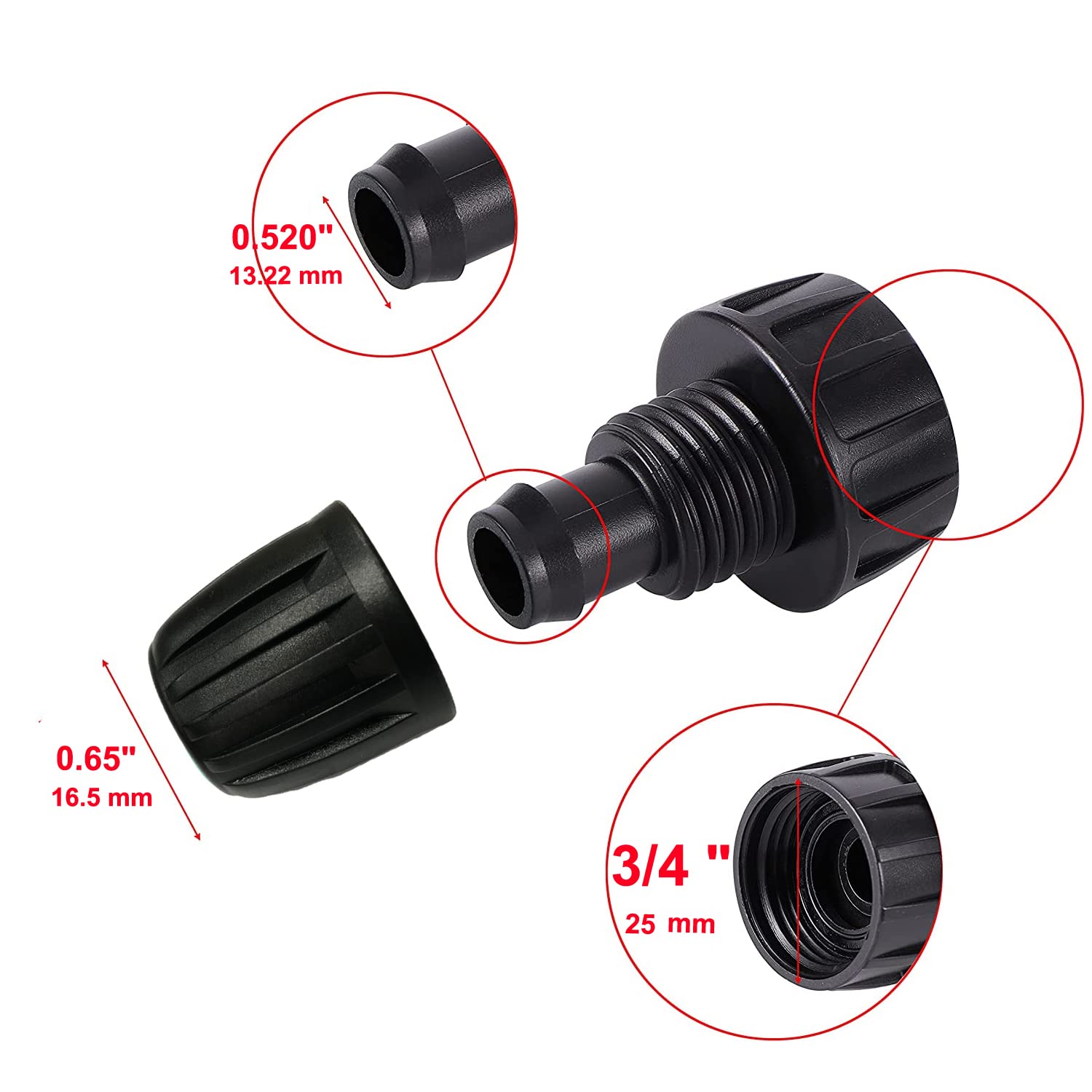 Yulaiyoen two-hose setup on faucet shows concurrent watering to multiple areas.