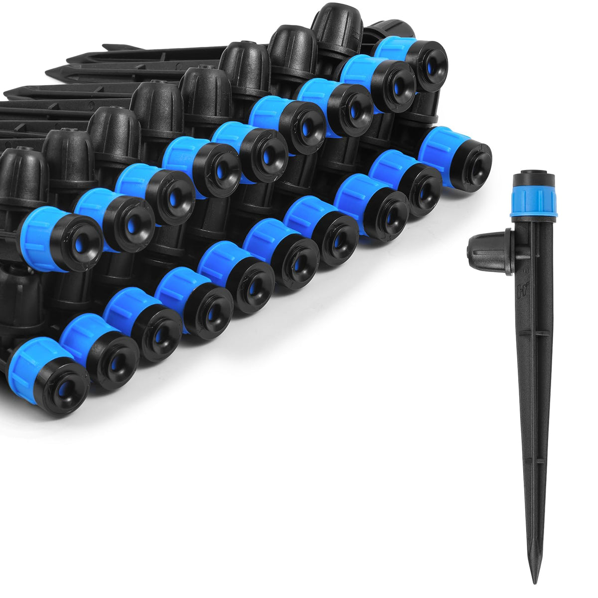 Yulaiyoen vortex drip emitter with adjustable cap for precise garden watering