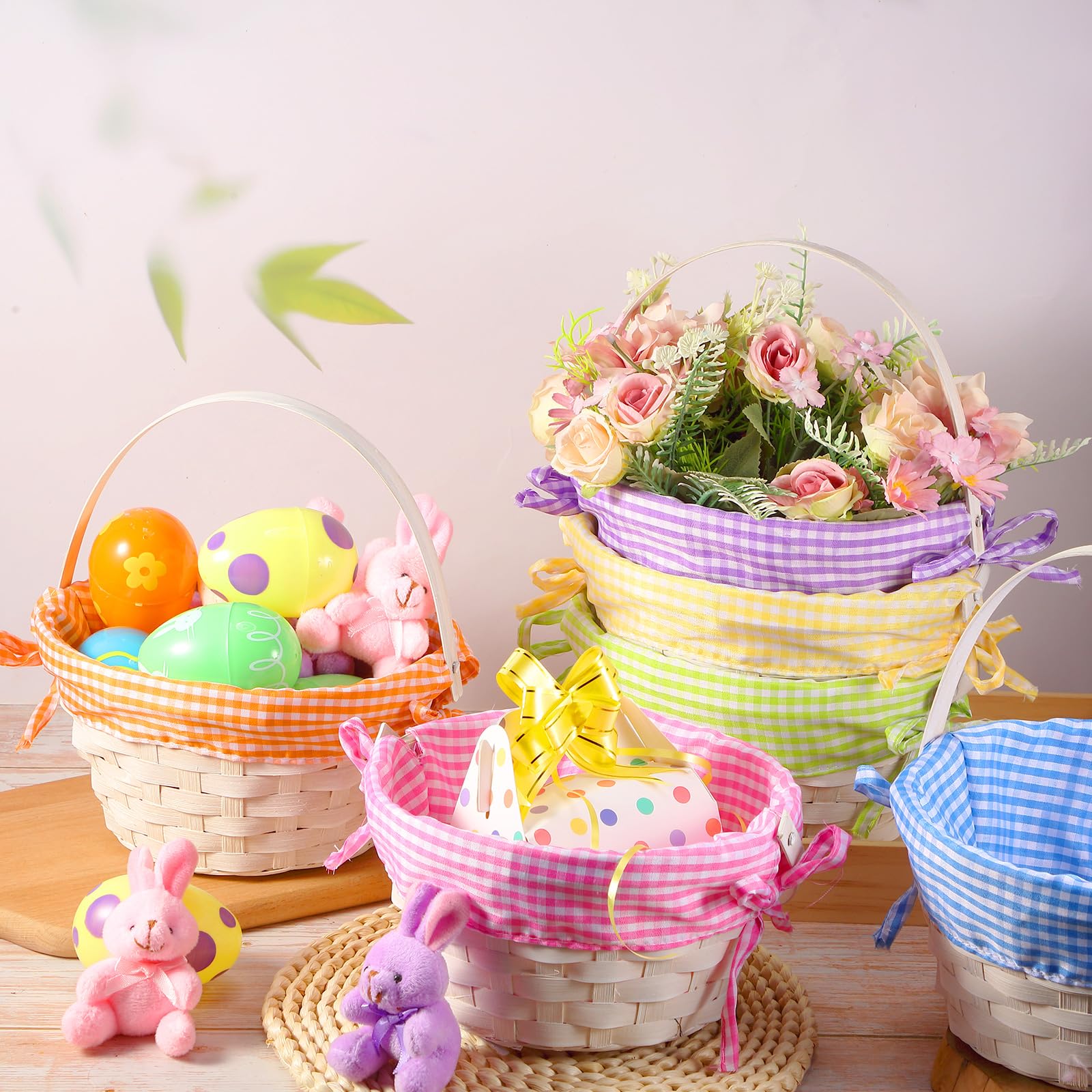 Yulejo Easter basket in blue with handle, suitable for gifting