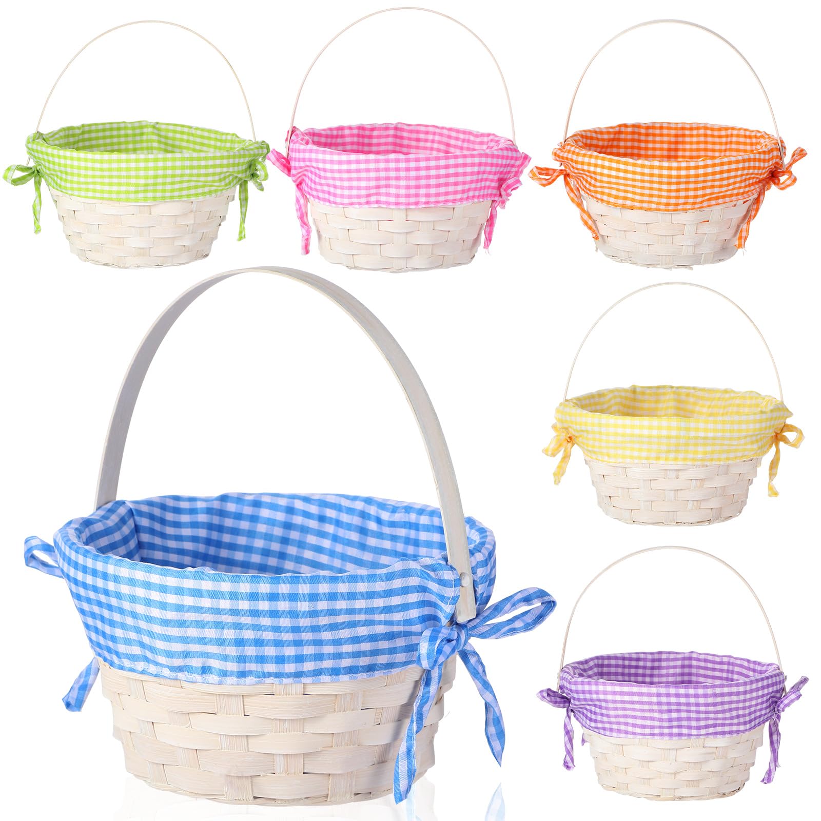 Yulejo Easter basket in pink with handle, perfect for easy egg hunts
