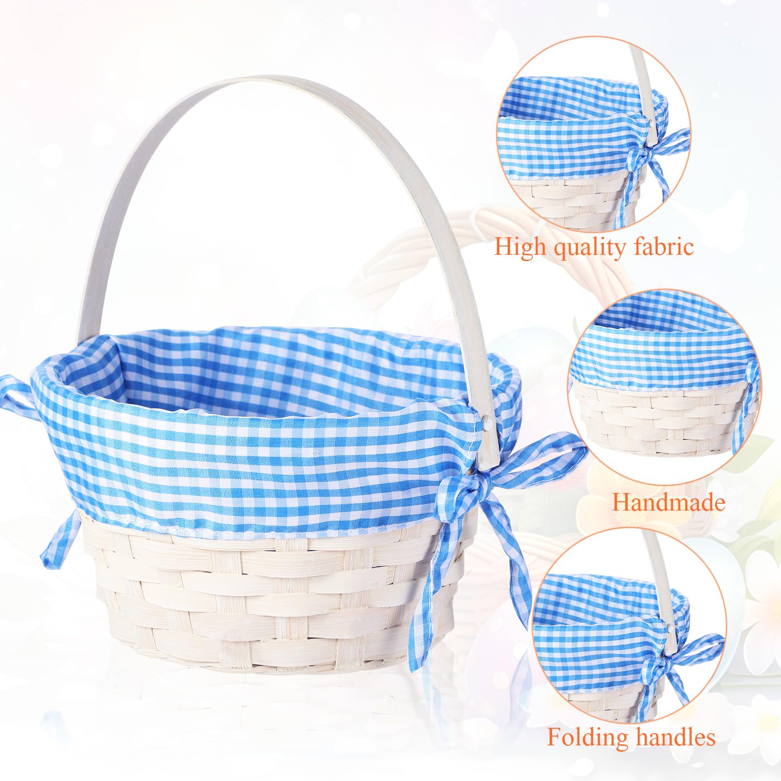 Yulejo Easter basket in yellow with handle, great for party favors