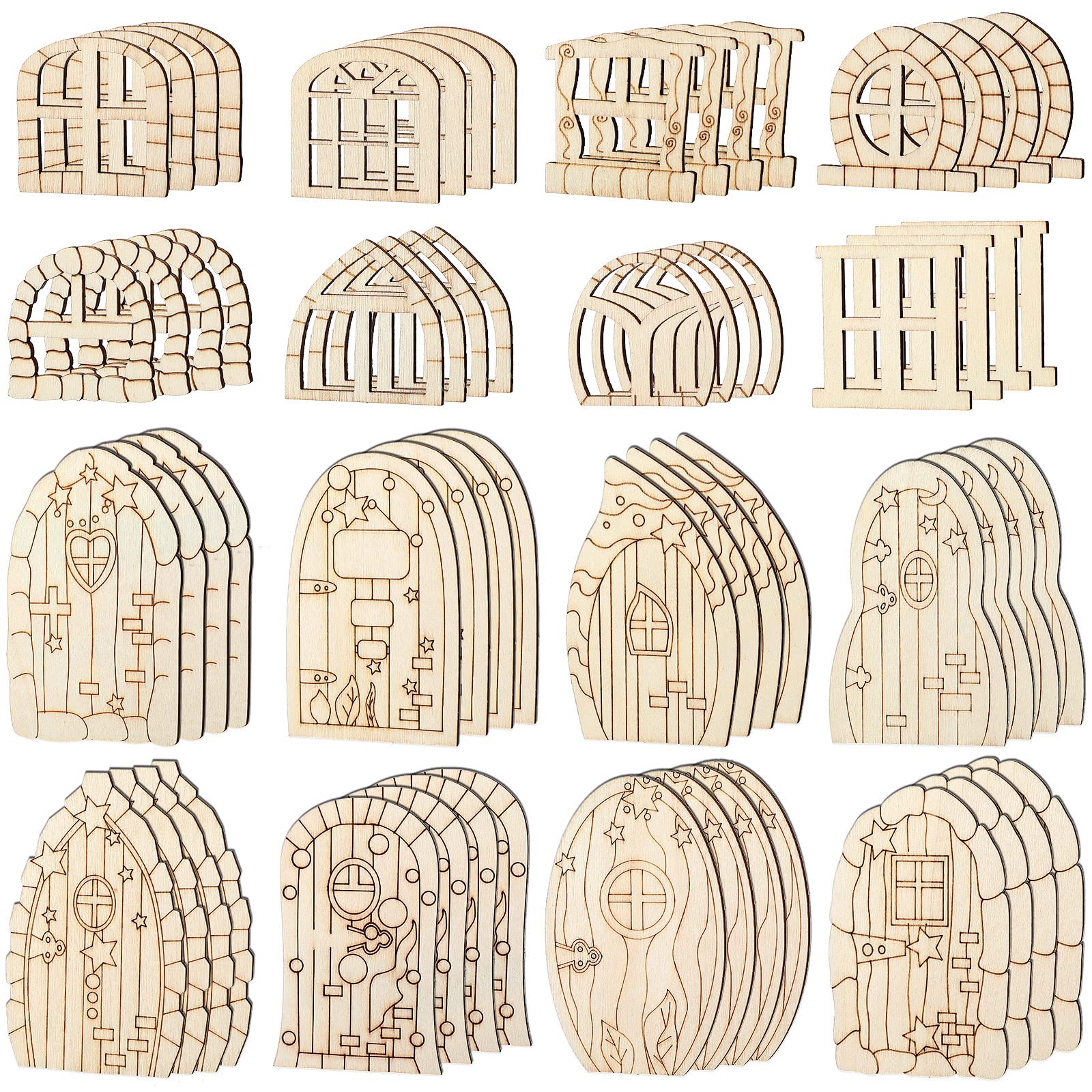 Yulejo fairy door wooden kit for DIY craft projects