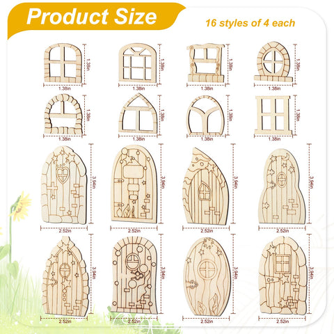Yulejo fairy window wooden piece for garden decor