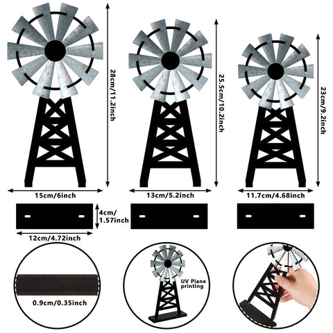 Yulejo windmills small 23x11.7 cm on stand for desk vignette