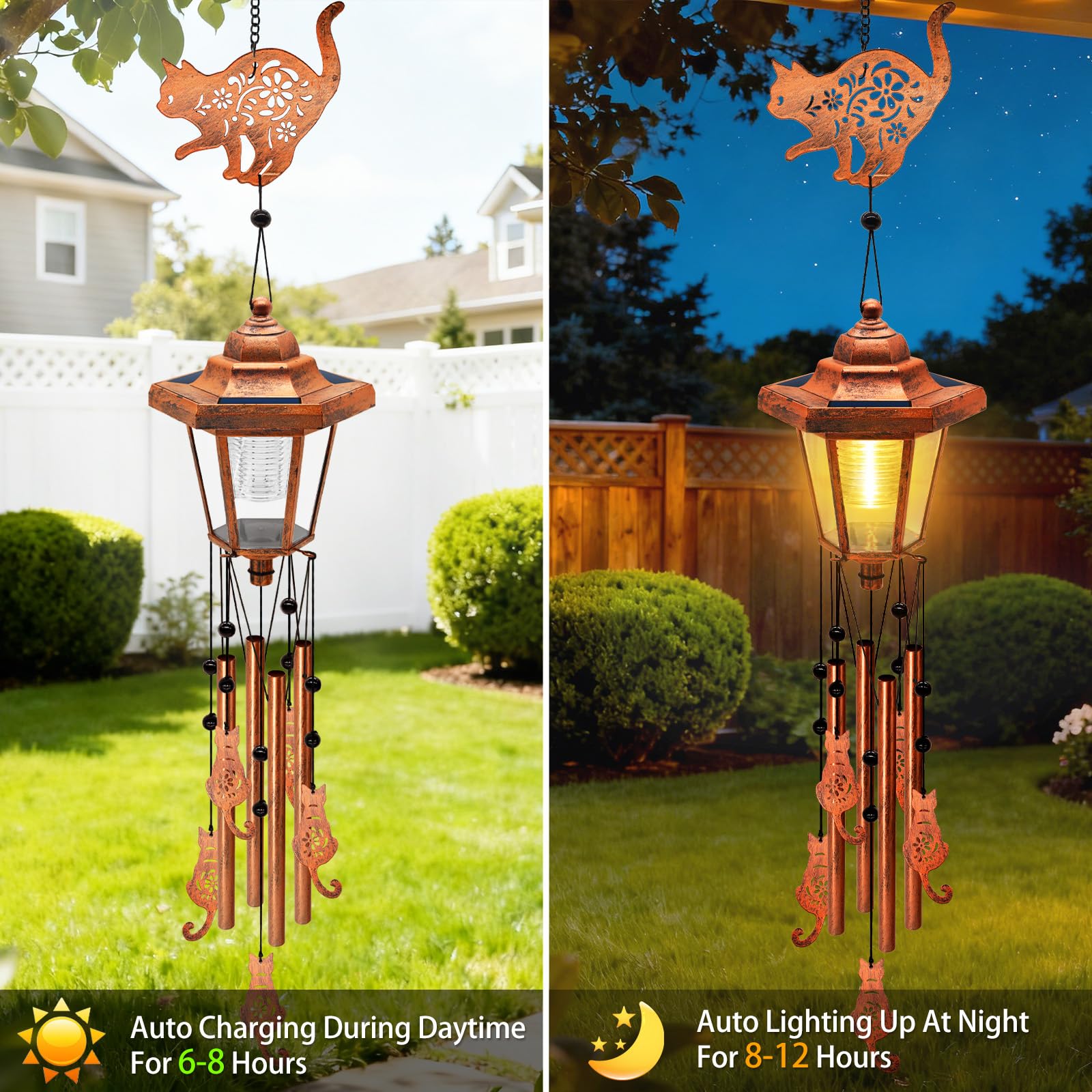 yulloyello bronze outdoor wind chime creates tranquil patio vibes